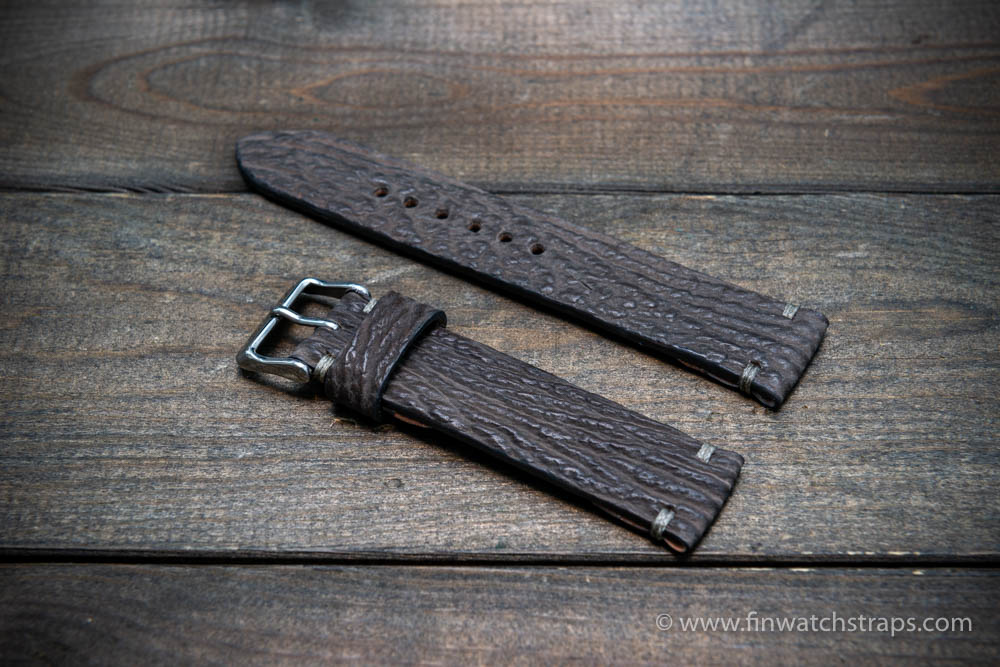 Shark leather watch strap.