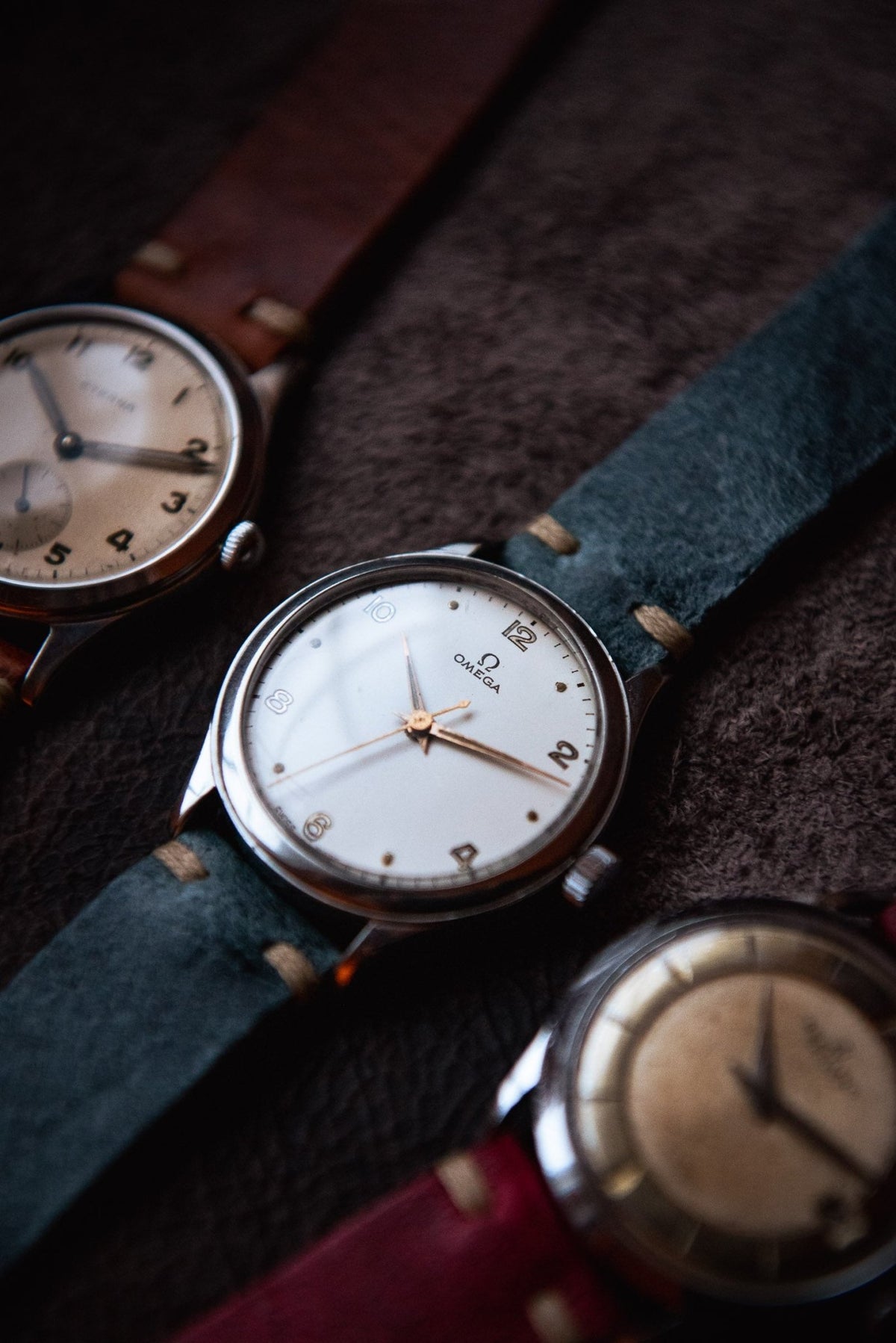 Vintage suede watch bands - finwatchstraps