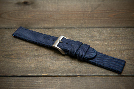 Vintage canvas watch strap: 19 mm, 20 mm, 21 mm, 22 mm, 23 mm, 24 mm.