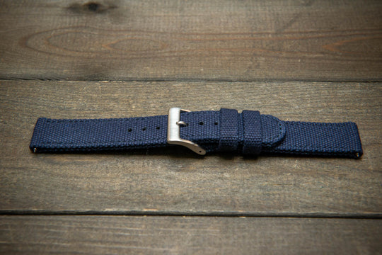 Vintage canvas watch strap: 19 mm, 20 mm, 21 mm, 22 mm, 23 mm, 24 mm.