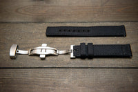 Army premium canvas watch strap, canvas watch band. Handmade in Finland - 19 mm, 20 mm, 21 mm, 22 mm. With a deployment clasp. - finwatchstraps