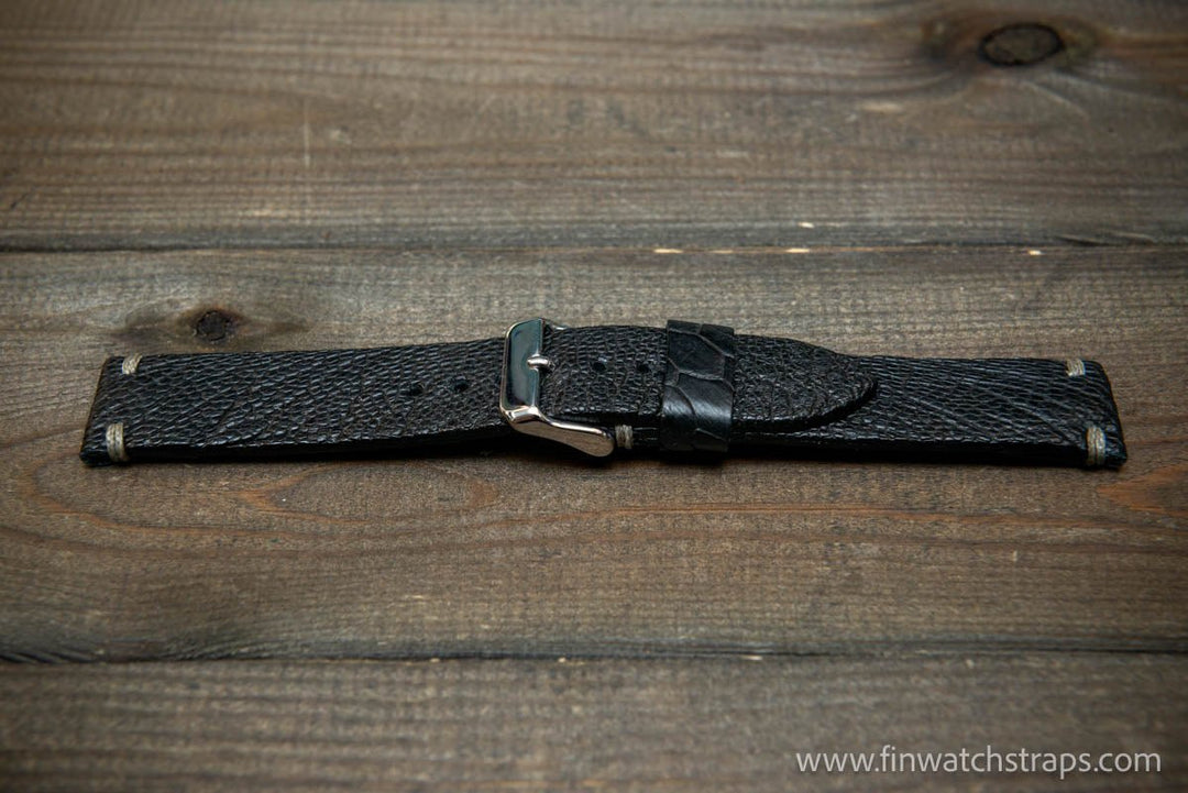 Ostrich legs leather watch strap - finwatchstraps