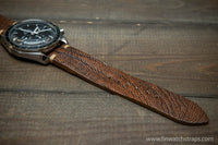 Ostrich legs leather watch strap - finwatchstraps
