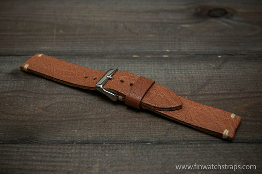 Ostrich legs leather watch strap - finwatchstraps