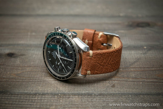 Ostrich legs leather watch strap - finwatchstraps