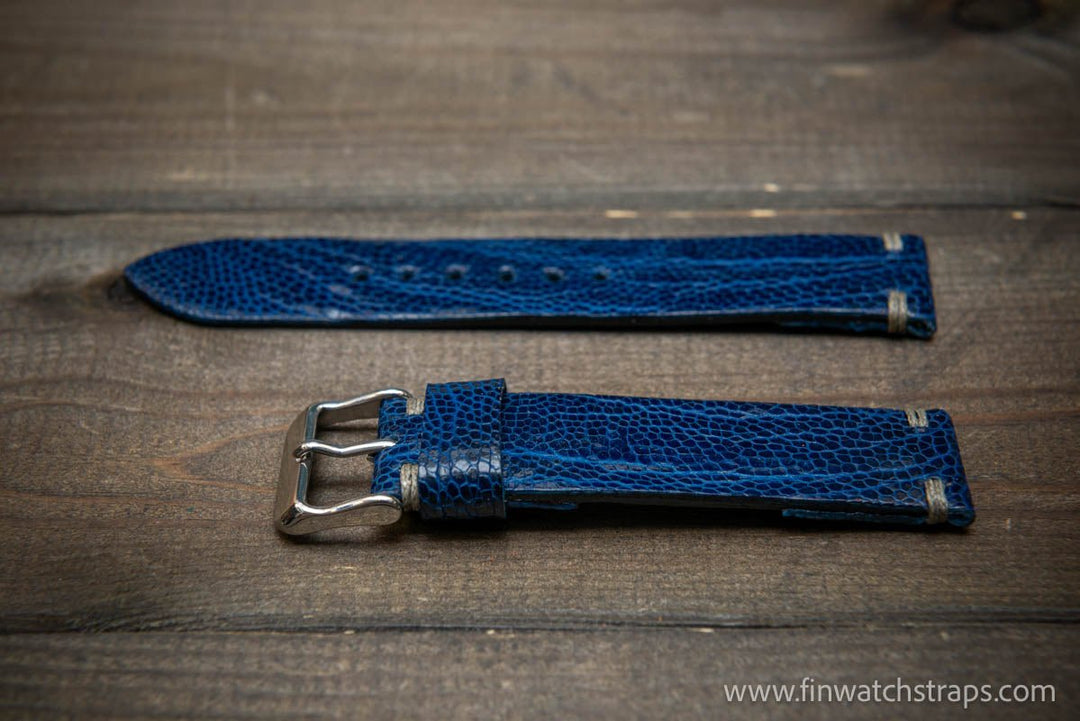 Ostrich legs leather watch strap - finwatchstraps