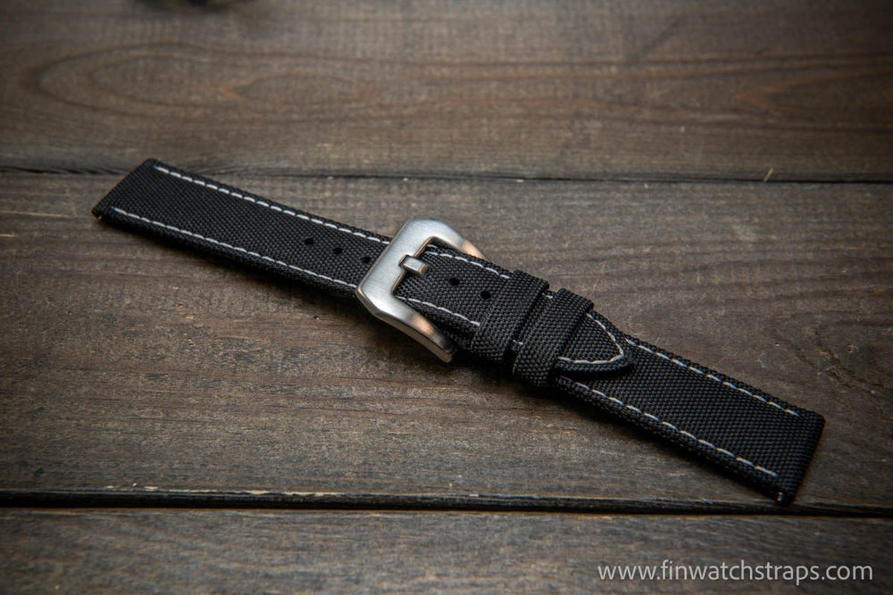 Sailcloth waterproof watch strap. PAM style buckle. - finwatchstraps