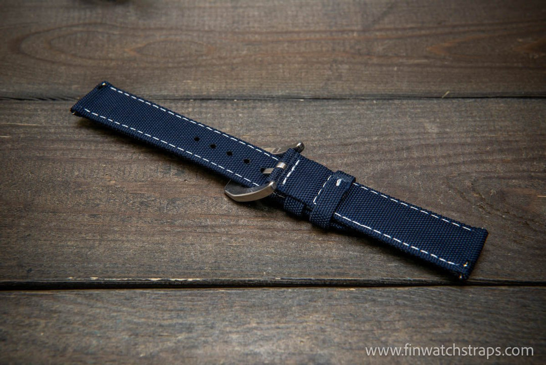 Sailcloth waterproof watch strap. PAM style buckle. - finwatchstraps